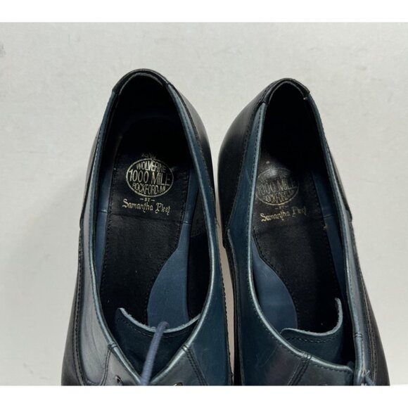 Wolverine 1000 Mile Nesbit Kiltie Leather Oxford Samantha Pleet Black Blue 10 B - Picture 8 of 8